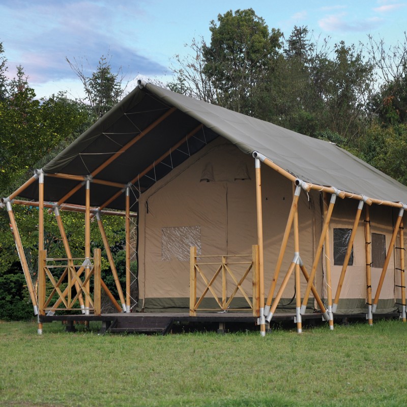 Палатка от дървена конструкция, лагерно огледало